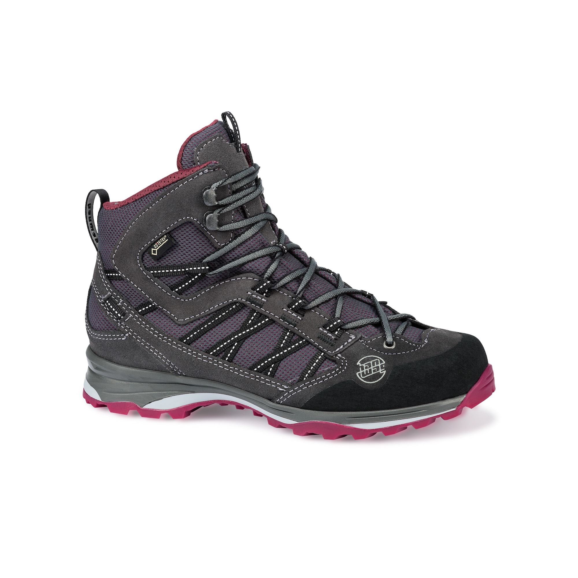 Hanwag Women's Belorado II Mid GTX Hiking Boots Deep Grey/dark Red DJOTH6451